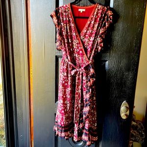 Max Studio chiffon wrap dress